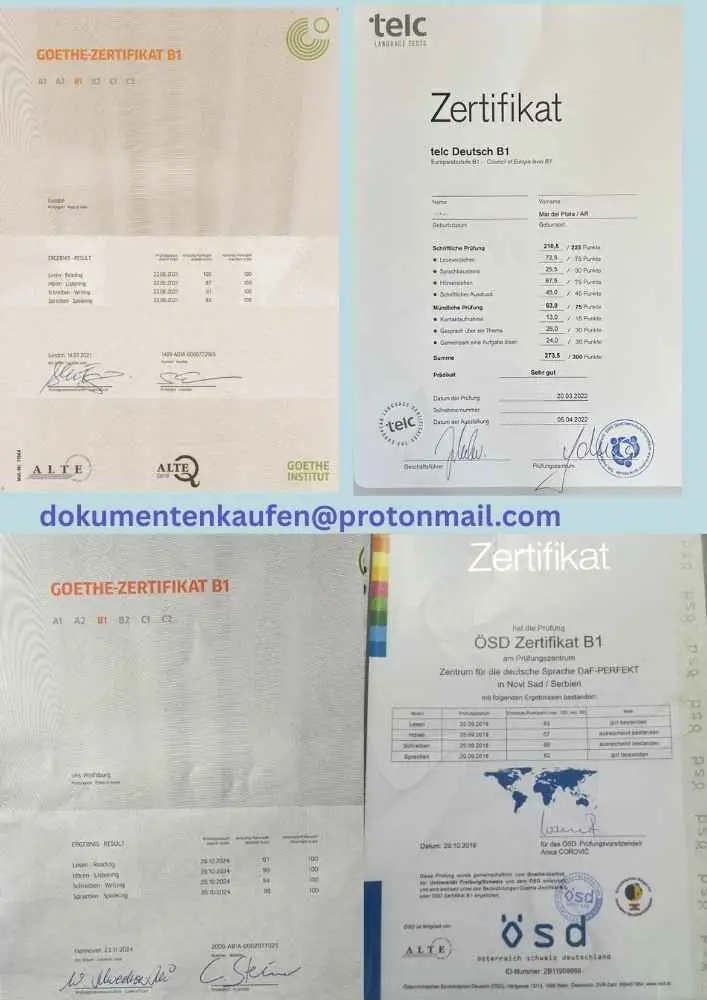 B1 Deutsch Zertifikat Kaufen
