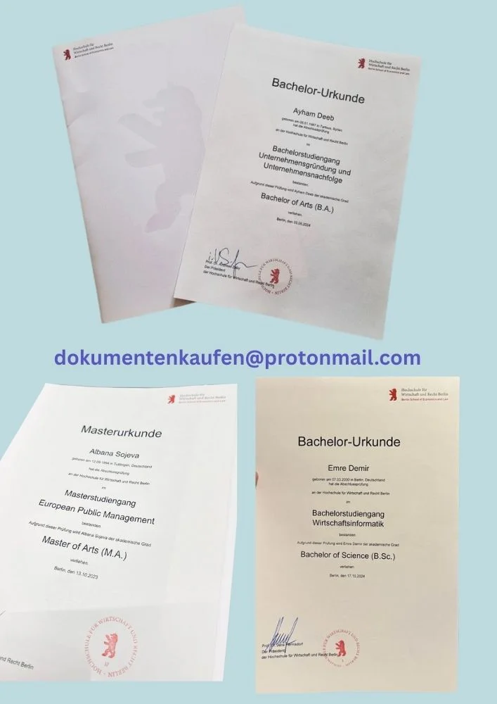 HWR Berlin Urkunde