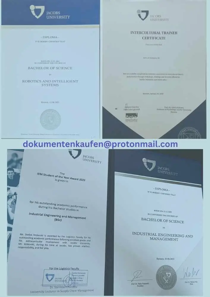 Jacobs University Bremen Urkunde